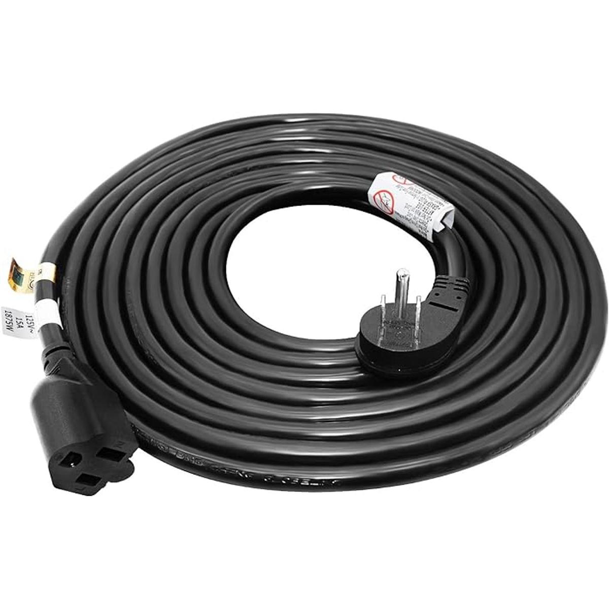 FIRMERST Cable de extensión de 15 pies de 1875 W de 14 AWG