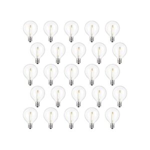 Paquete de 25 bombillas LED G40 de repuesto E12 con base_1