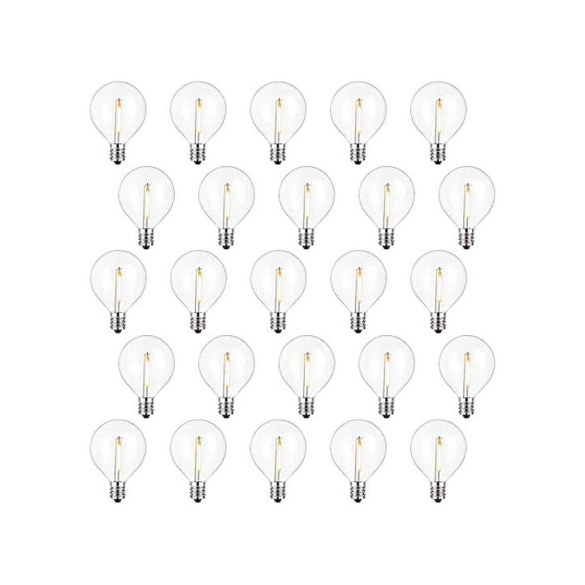 Paquete de 25 bombillas LED G40 de repuesto E12 con base