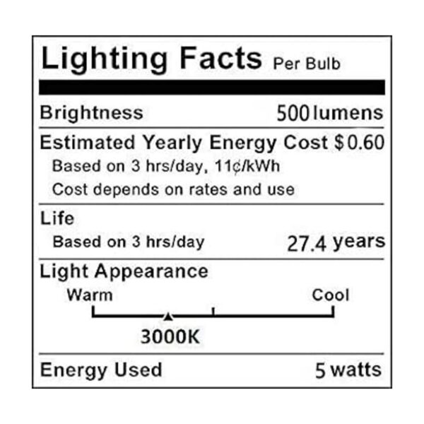 Lxcom Iluminación LED MR11 Bombilla de 6 Pack de 5 W LED