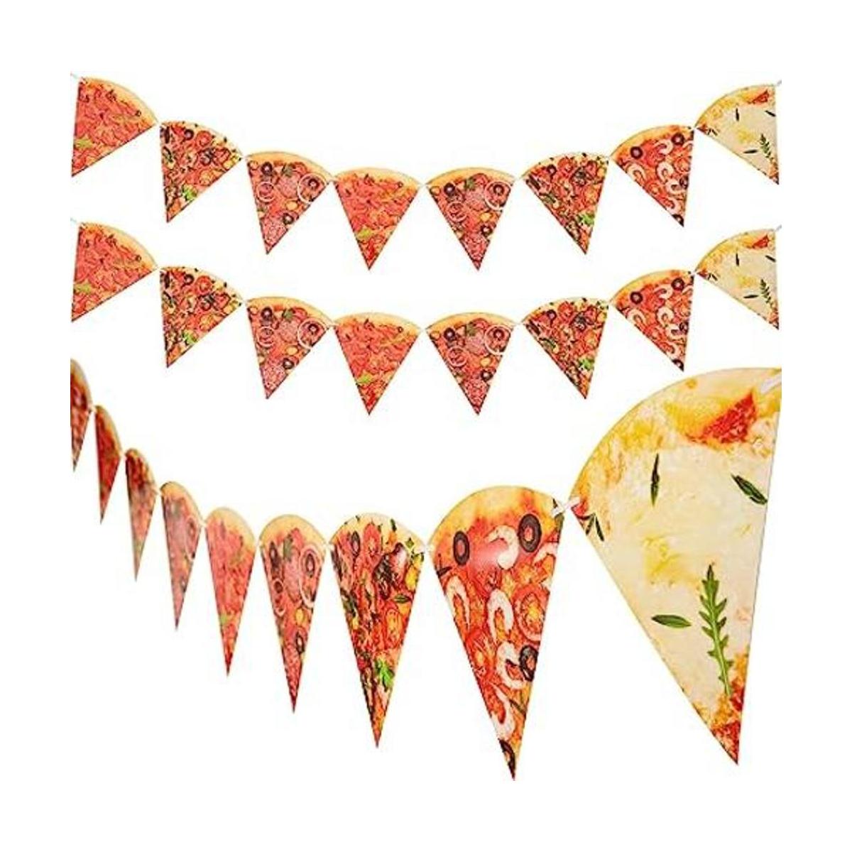 4 piezas Pizza Foto Banner Pizza Banderín Pizza Fiesta