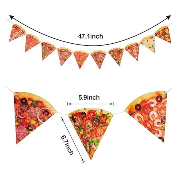 4 piezas Pizza Foto Banner Pizza Banderín Pizza Fiesta