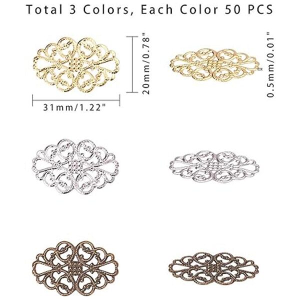 PH PandaHall 150 piezas de 3 colores estilo tibetano de