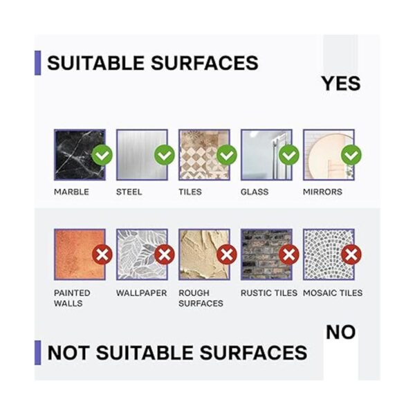KINCMAX Shower Caddy Bathroom Shelf No Drilling Traceless_6