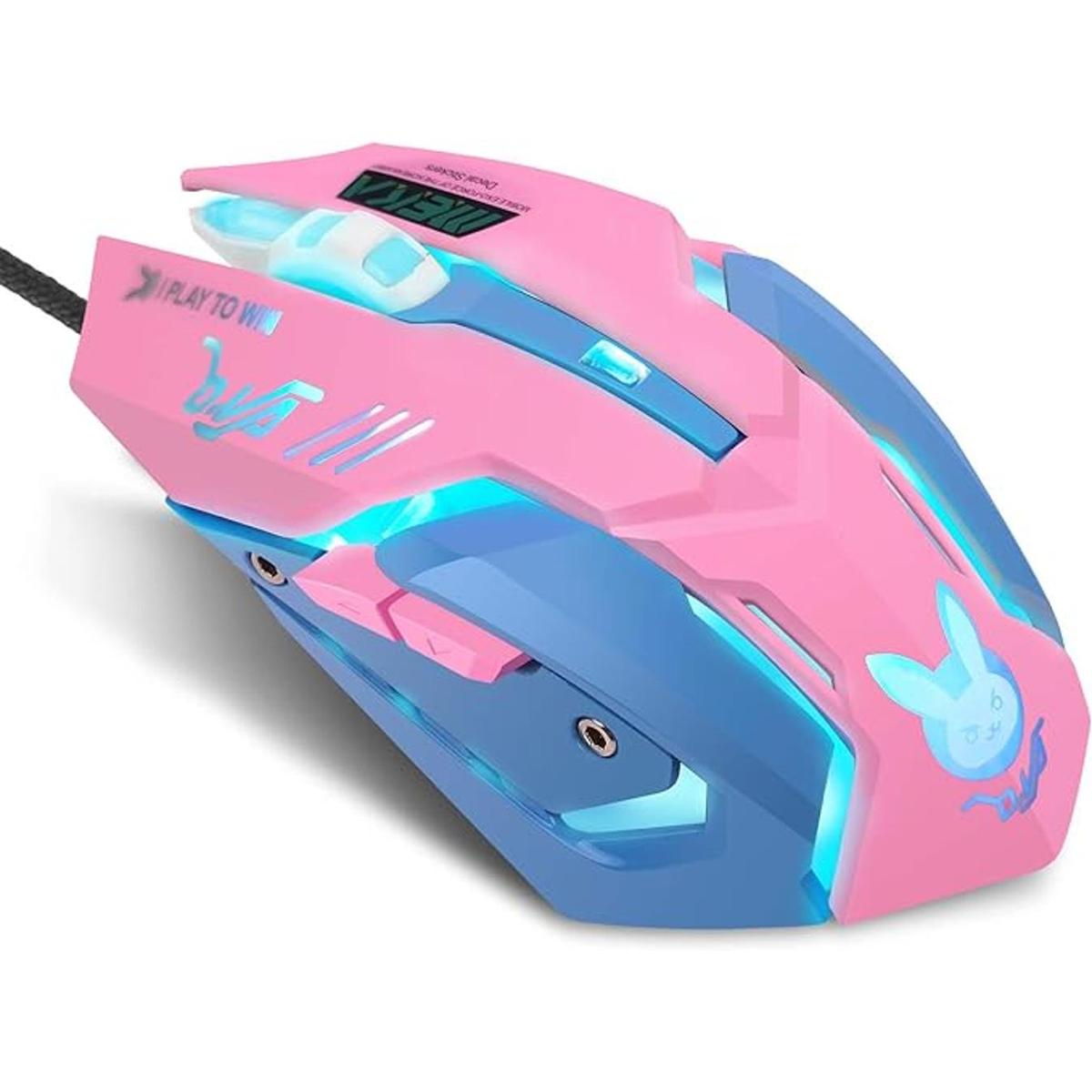 Encantador mouse USB con cable retroiluminación de 7
