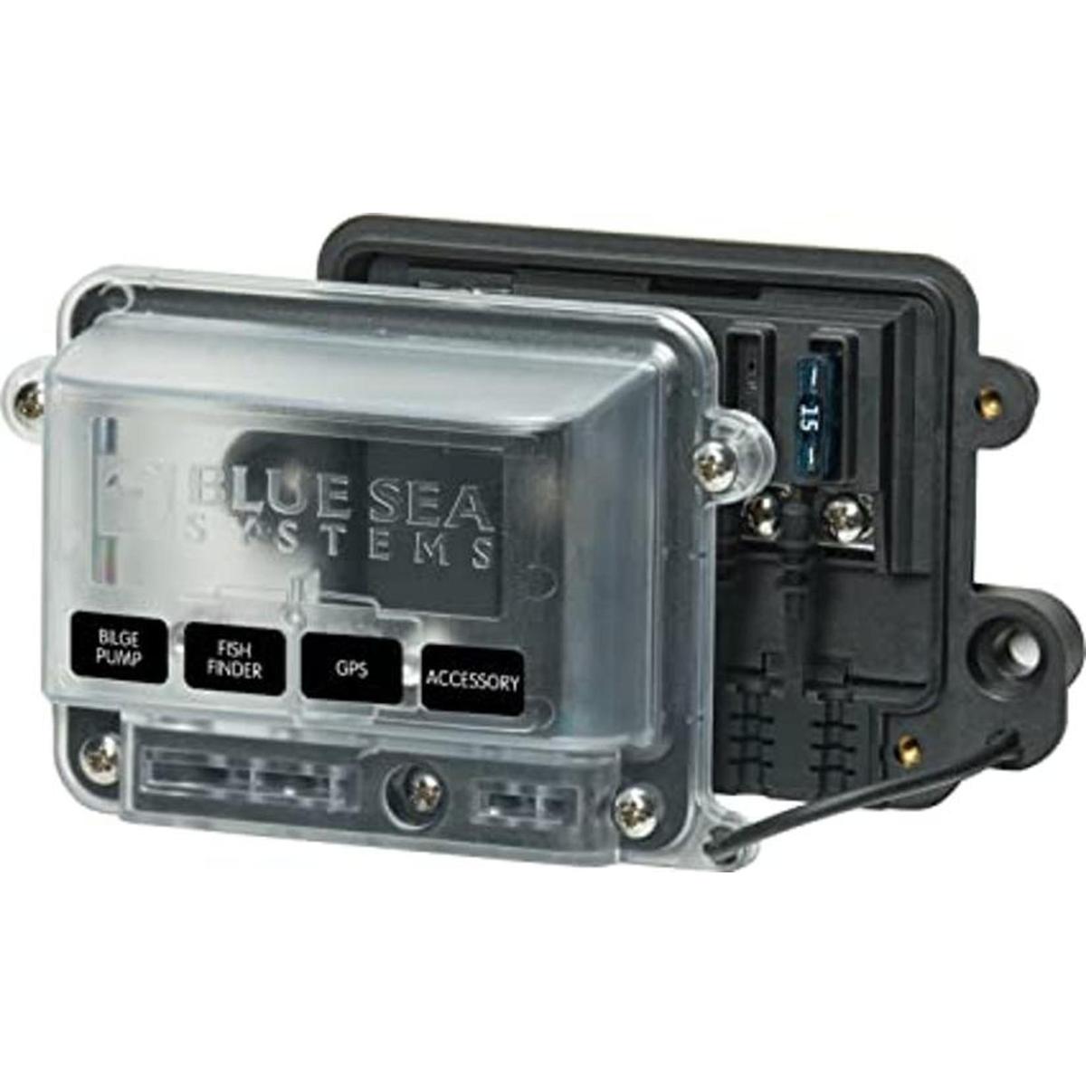 Blue Sea Systems 5056 STBlade Bloque de fusibles de 4