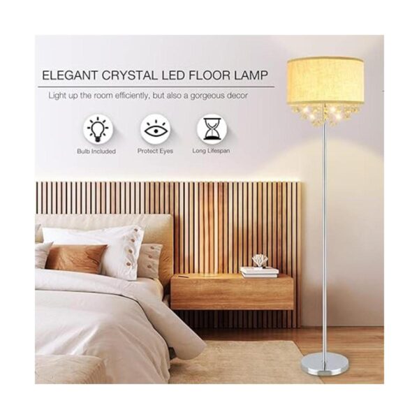 DLLT Lámpara de pie LED de cristal para sala de estar_2