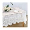 Mantel de encaje blanco exquisito mantel de boda de tela_3