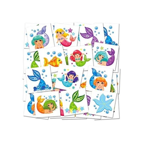 ArtCreativity Tatuajes temporales de sirena para niños_1
