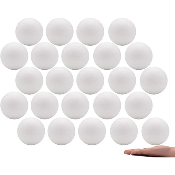 Crafare 24 bolas de espuma de poliestireno blanco de 4