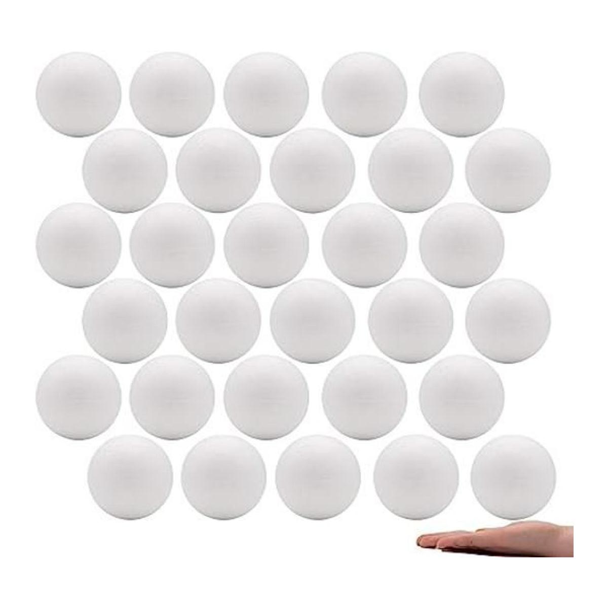 Crafare 40 bolas de espuma de poliestireno blancas de 3