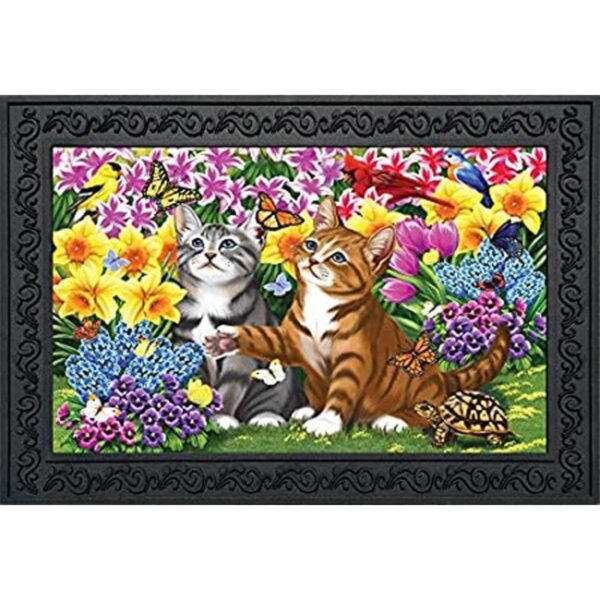Garden Kittens Tapete de primavera floral para interiores_1