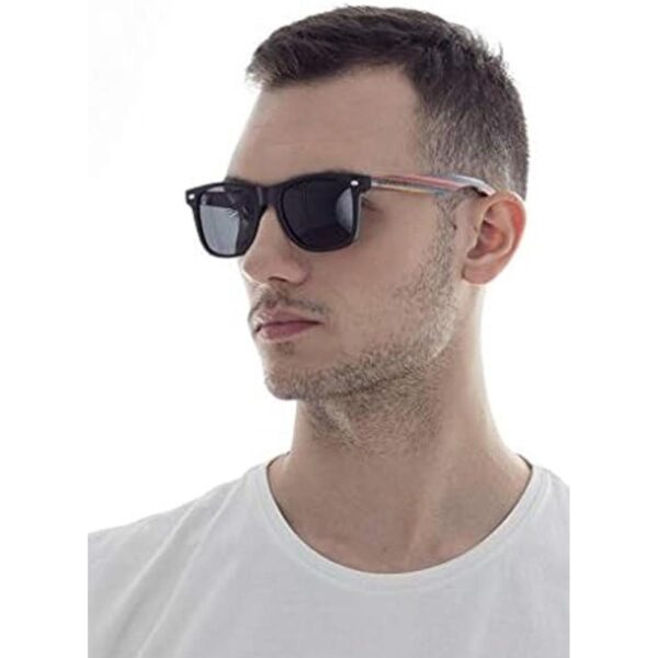 Gafas de sol de acetato de madera de color arcoíris_4