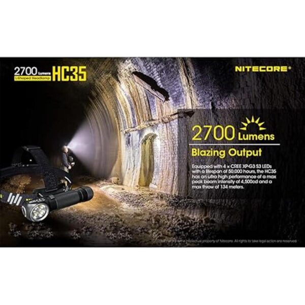 NITECORE HC35 2700 lúmenes USB recargable en forma de L_3