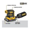 DEWALT Lijadora de palma de 20 V MAX XR hoja velocidad_3