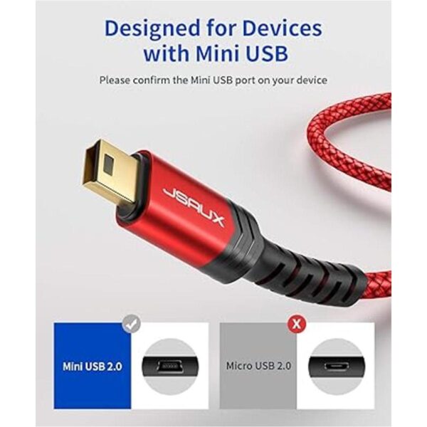 Cable mini USB a tipo C JSAUX USB C a Mini USB Cable de_2