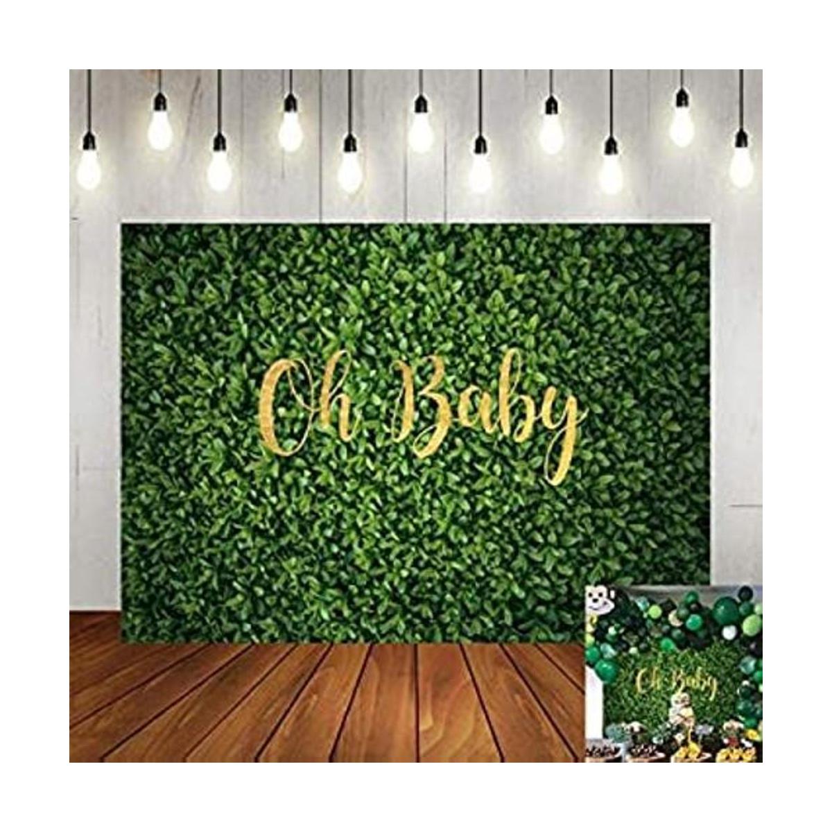 Oh Baby Telón de fondo de hojas verdes para niños y
