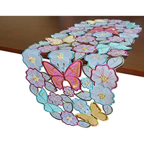 Camino de mesa con diseño de mariposa diseño de_1