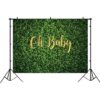 Oh Baby Telón de fondo de hojas verdes para niños y_2