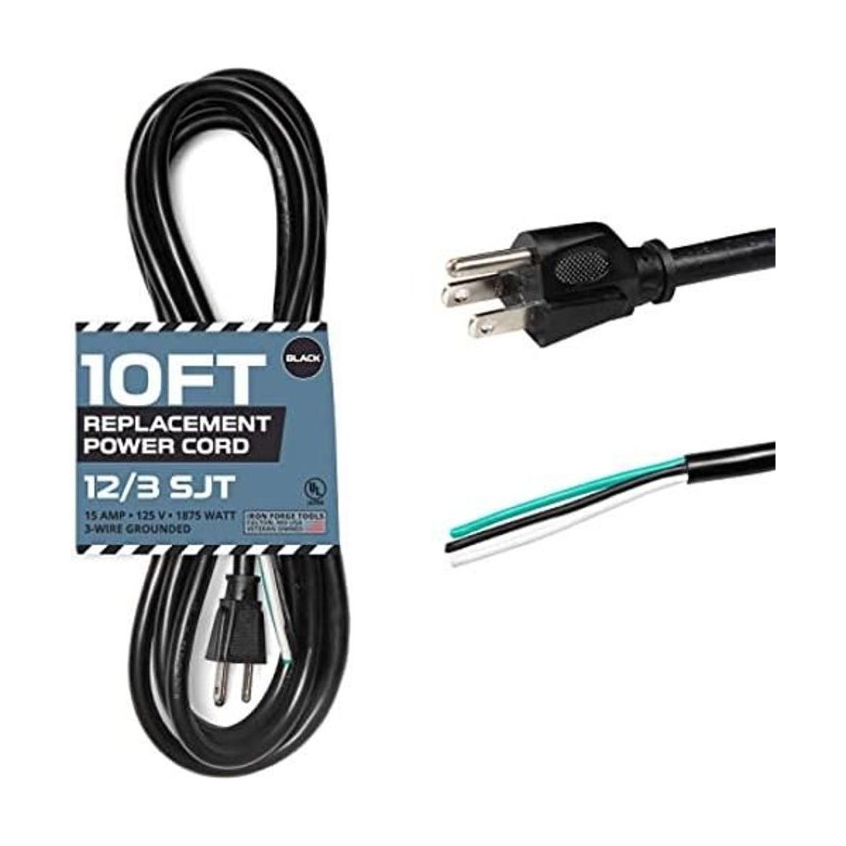 Cable de alimentación de repuesto de 12 AWG con extremo