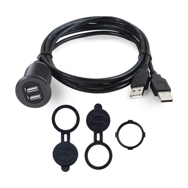 Kework Cable doble USB 2.0 para montaje empotrado Gris y_2