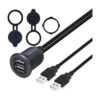 Kework Cable doble USB 2.0 para montaje empotrado Gris y_1