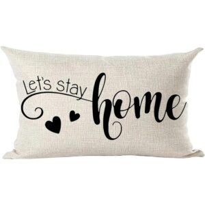 Ramirar Black Word Art Quote Lets Stay Home Regalo de_1
