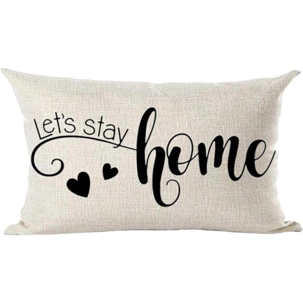 Ramirar Black Word Art Quote Lets Stay Home Regalo de_1