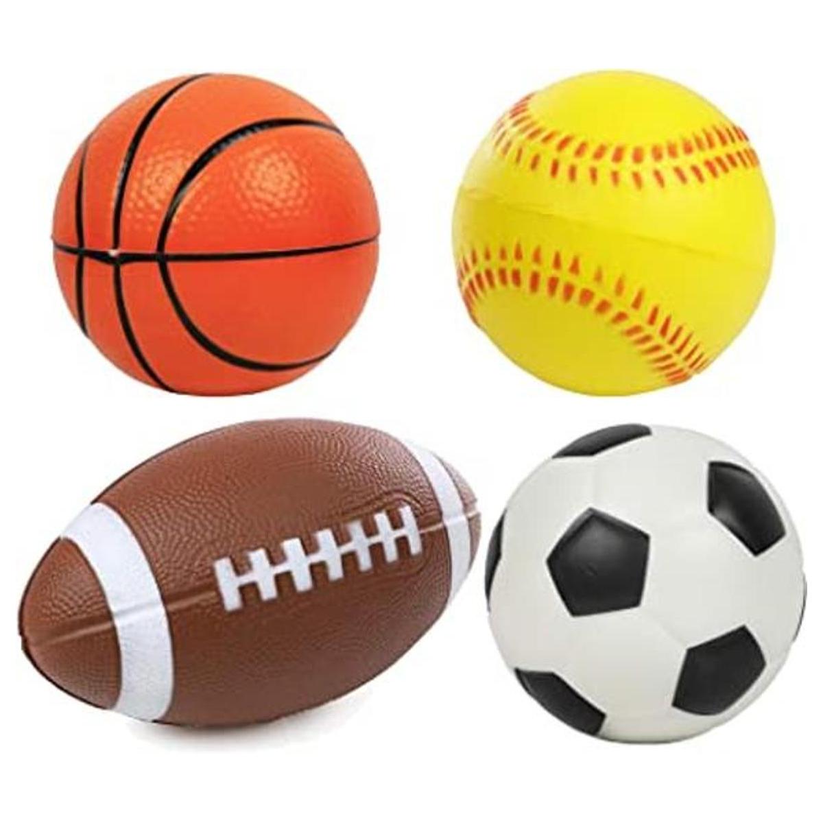 Kiddie Play Juego de 4 pelotas para niños de 1 a 3 años