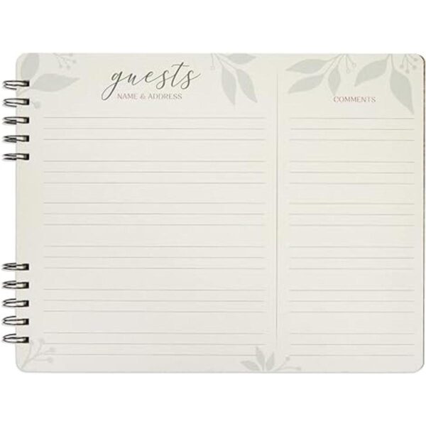 Libro de invitados de boda de estilo rústico personalizado