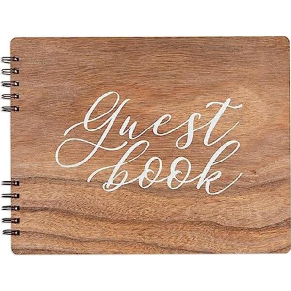 Libro de invitados de boda de estilo rústico personalizado