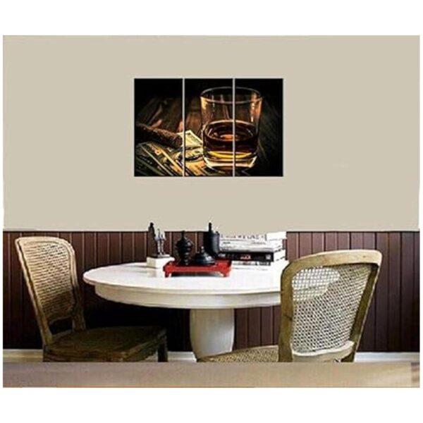 Arte de pared de cigarros y vino para bar pintura de