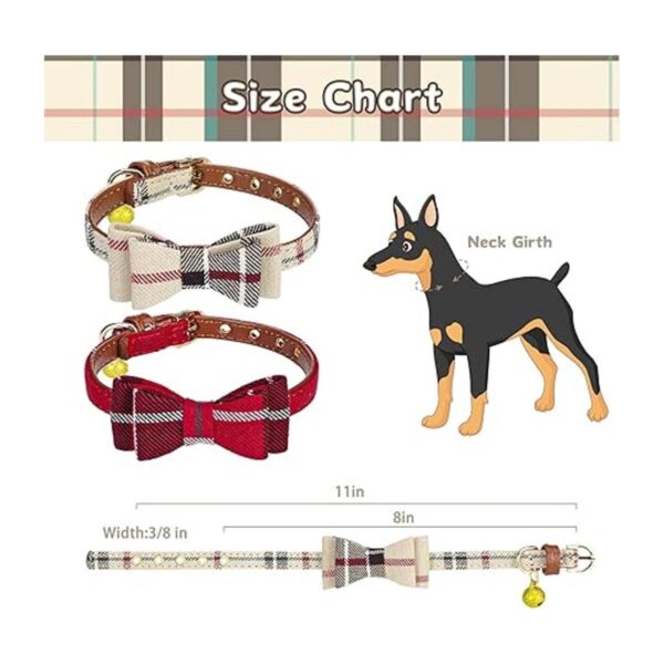PUPTECK Collar de cachorro con campana paquete de 2