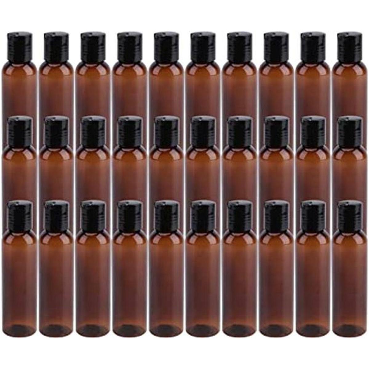 Bekith Paquete de 30 botellas de plástico con tapa