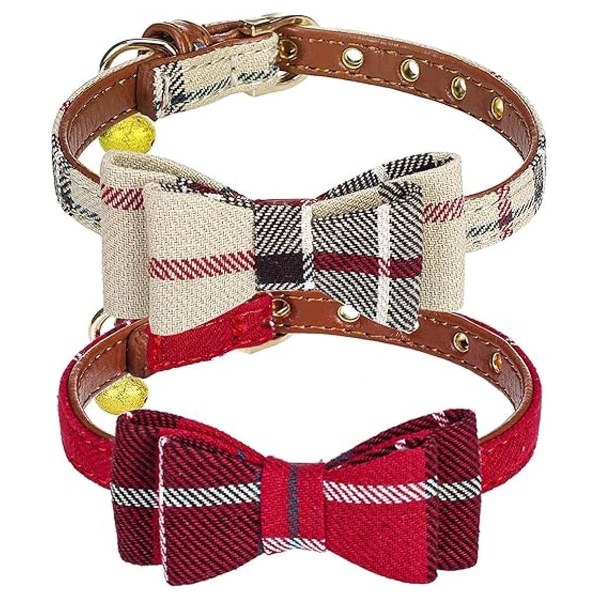 PUPTECK Collar de cachorro con campana paquete de 2