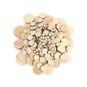 450 piezas de rebanadas de madera sin terminar círculos