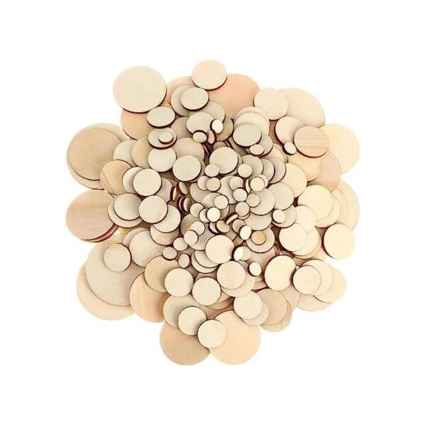 450 piezas de rebanadas de madera sin terminar círculos