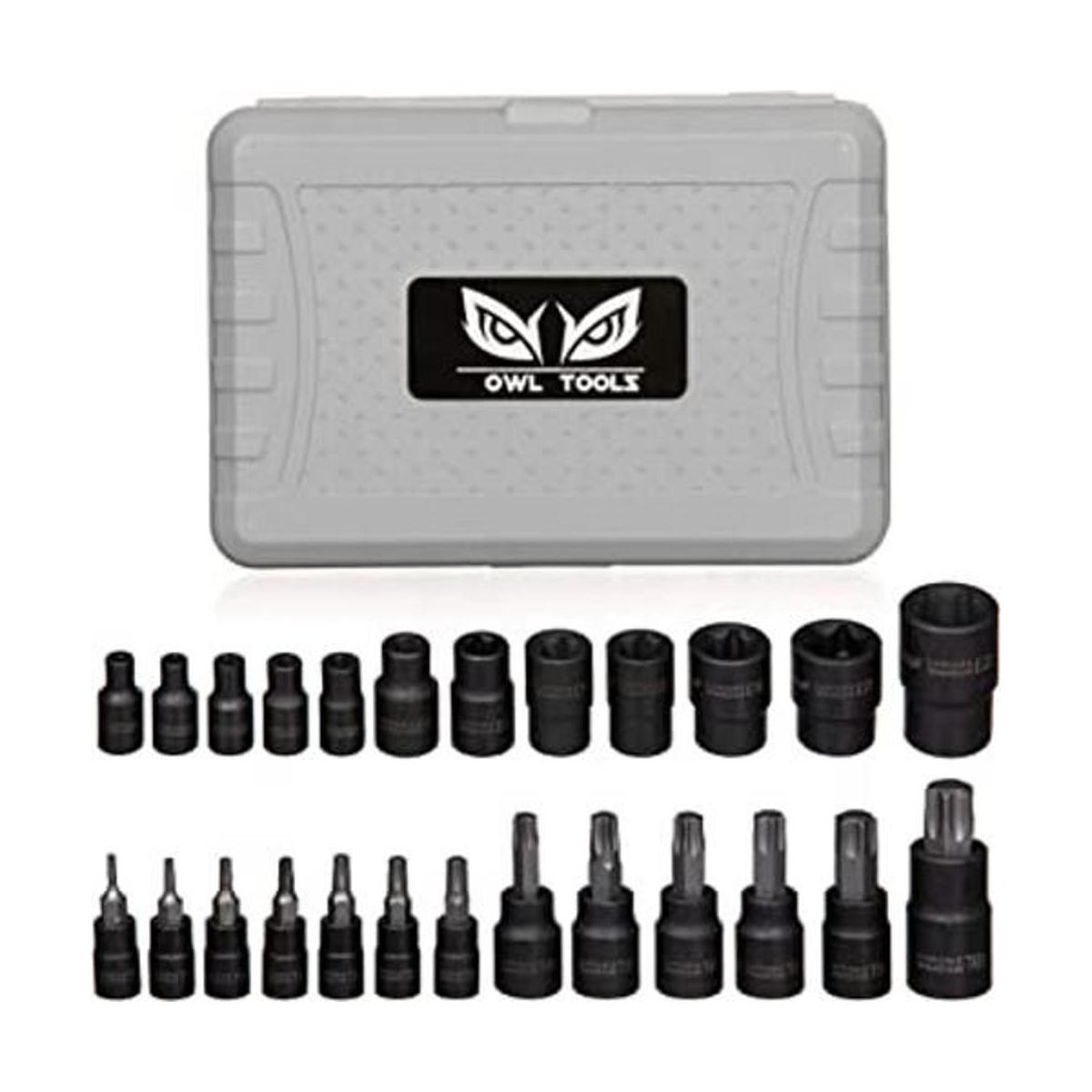 Juego de llaves Torx 25 piezas Juego de enchufes Torx y