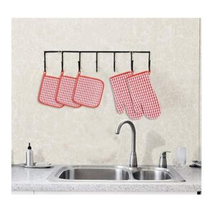 Juego de guantes de horno y soportes para ollas 5 piezas
