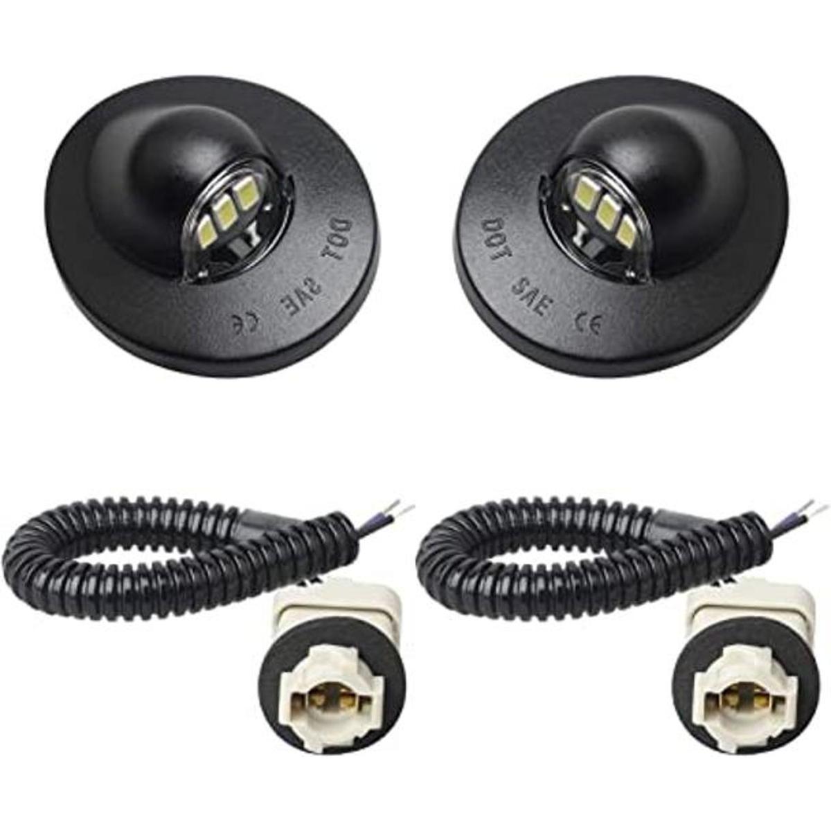 RUXIFEY Luz LED para placa de matrícula con enchufe de