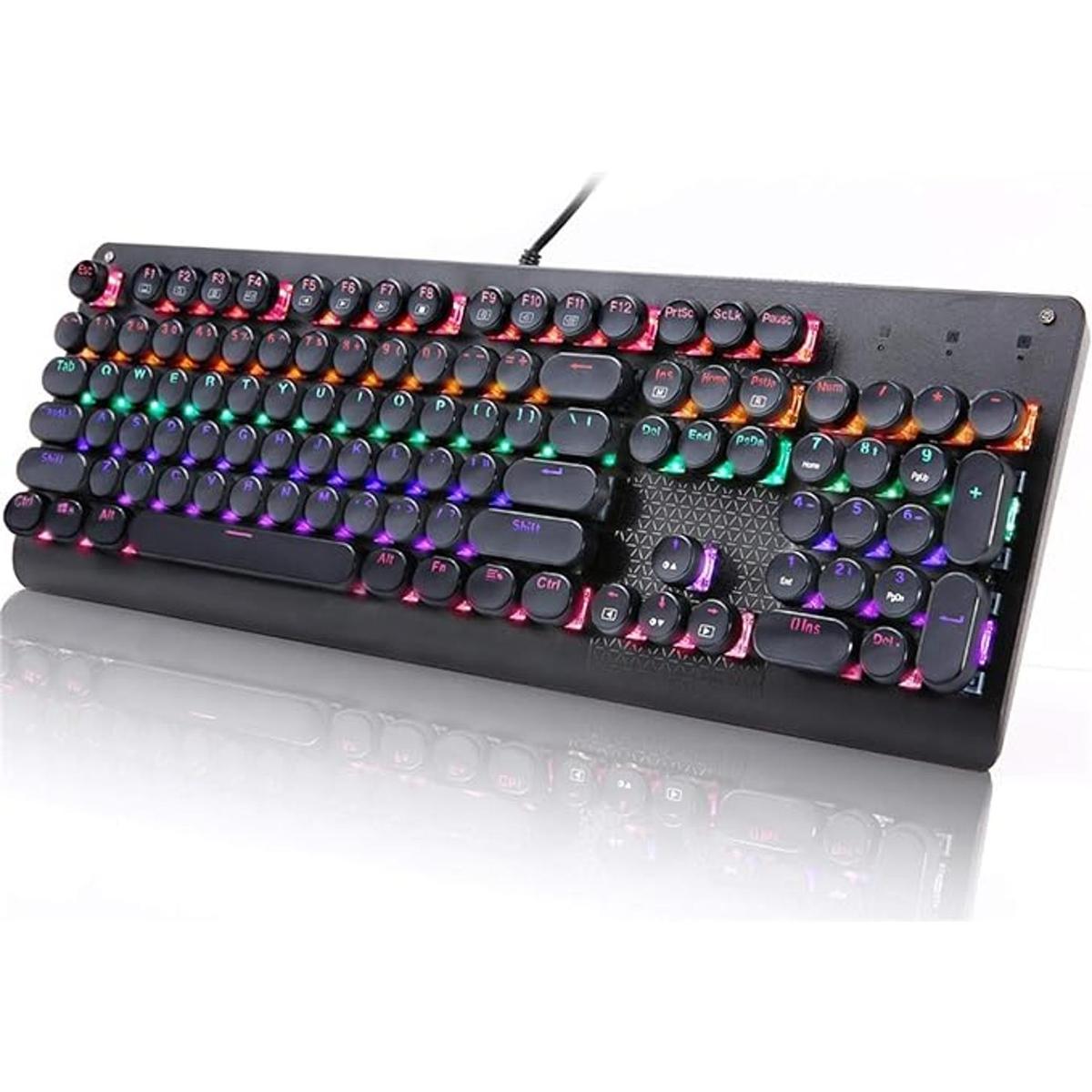 Teclado mecánico retro para juegos EYOOSO teclado