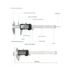 Qfun Vernier Herramienta de medición digital de acero_2