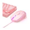 Combo de teclado y mouse mecánico rosa para juegos con_3