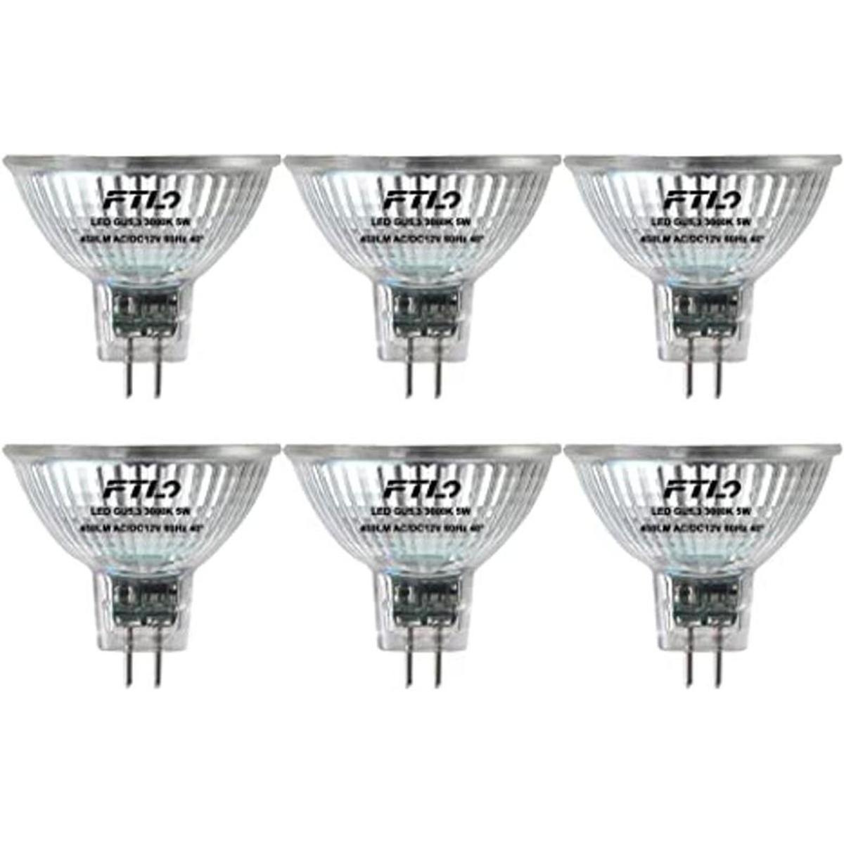Bombilla LED MR16 12 V 5 W GU5.3 foco de cristal