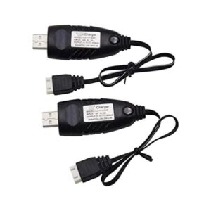 Blomiky Paquete de 2 cables de carga USB de 11.1 V para RC_1