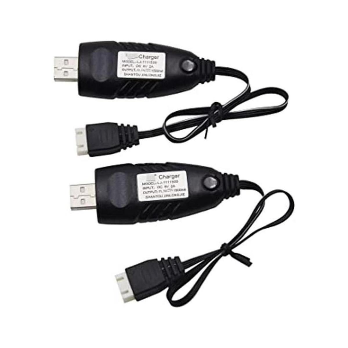 Blomiky Paquete de 2 cables de carga USB de 11.1 V para RC