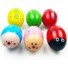QINGQIU Paquete de 6 cocteleras de madera huevos de_2