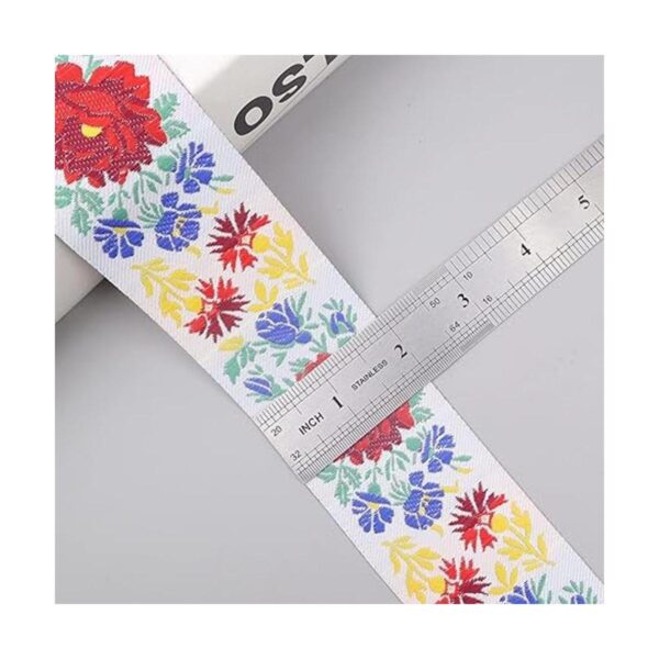 IDONGCAI Cinta de jacquard bordada de flores bordadas_2