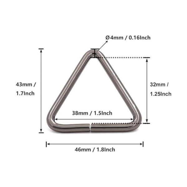 Hebilla de anillo triangular de metal de 112 pulgadas_4