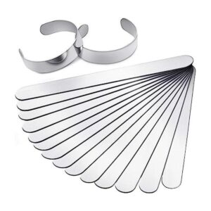 Pulsera de 16 piezas de acero inoxidable en blanco
